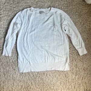 LOFT Heather Gray Knit Top